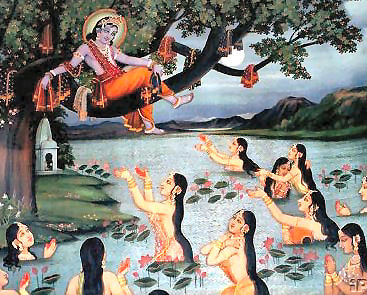 lord krishna with gopis